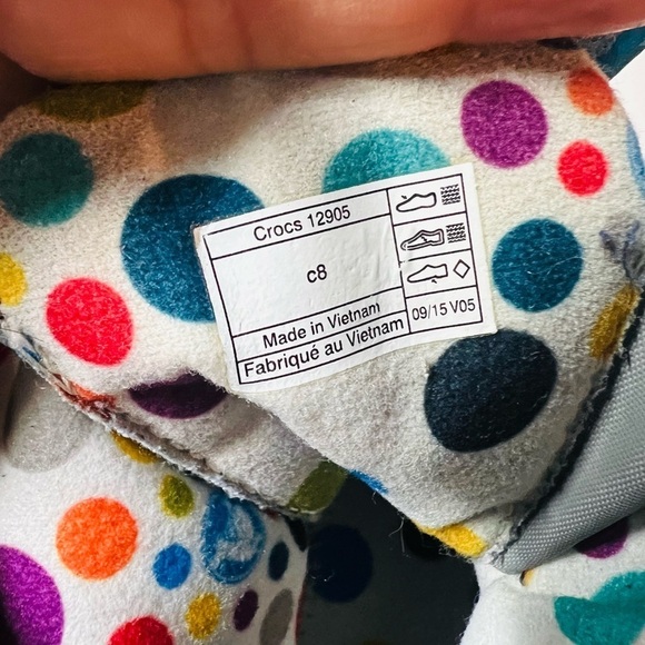 CROCS Kids Gray and Blue Rain Boots - Picture 4 of 4